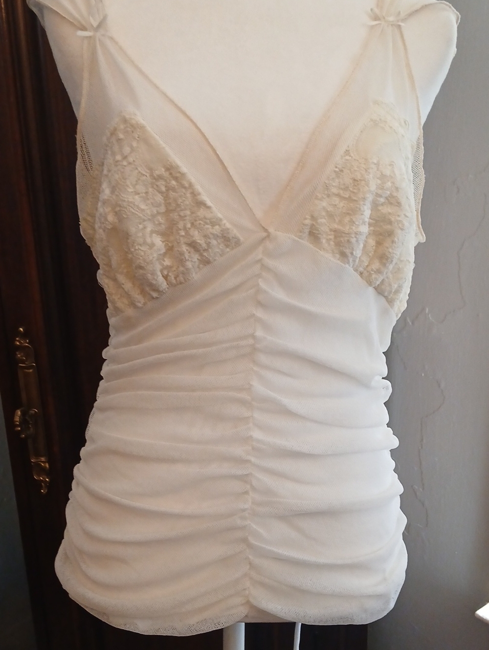 Casadei Ivory Lace Cami Top